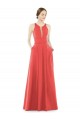 Firecracker Jewel Neck Sleeveless A-Line Bridesmaid Dress Townsville