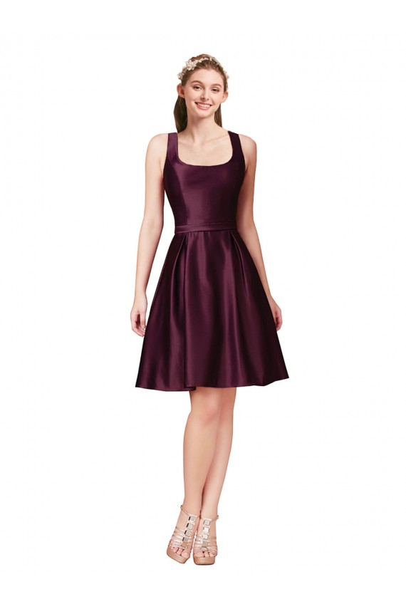 Bateau Neck Sleeveless V-Back A-Line Prom Dress / Bridesmaid Dress Townsville