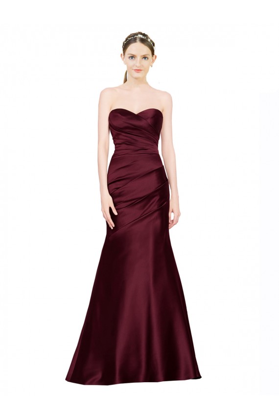 Burgundy Sweetheart Sleeveless Low Back Mermaid Formal Evening Gown / Prom Dress / Bridesmaid Dress Townsville