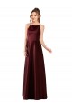 Burgundy Gold Halter Neck Sleeveless A-Line Prom Dress / Bridesmaid Dress Townsville