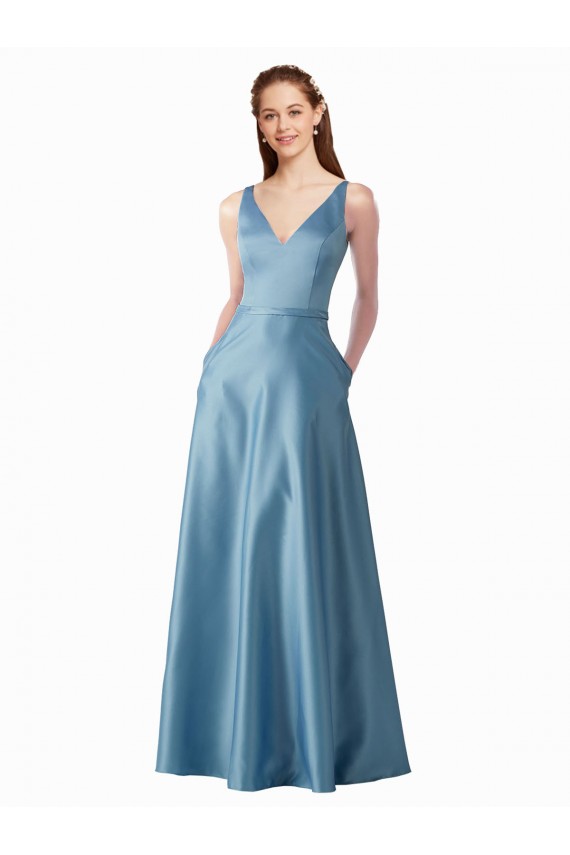High Neck Sleeveless A-Line Black Tie Prom Dress / Bridesmaid Dress Townsville