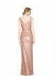 Rose Gold V-Neck Sleeveless Sheath Bridesmaid Dress / Evening Dress Townsville