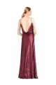 Burgundy High Neck Sleeveless Sequin A-Line Formal Evening Gown / Prom Dress / Bridesmaid Dress Townsville