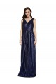 Dark Navy V-Neck Sleeveless V-Back Sheath Formal Evening Gown / Prom Dress / Bridesmaid Dress Townsville