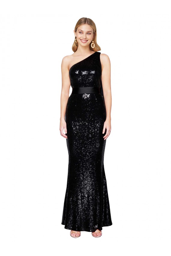 Black One Shoulder Sleeveless Mermaid Formal Evening Gown / Prom Dress / Bridesmaid Dress Townsville