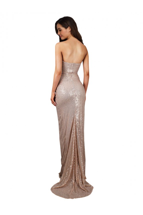 Champagne Scoop Neck Sleeveless Low Back Mermaid Formal Evening Gown / Prom Dress / Bridesmaid Dress Townsville