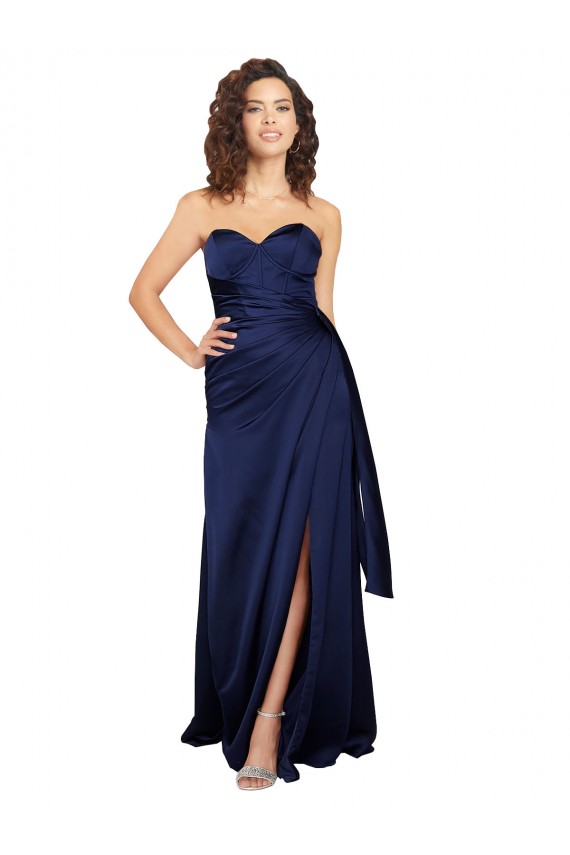 Sapphire Strapless Sleeveless A-Line Formal Evening Gown / Prom Dress / Bridesmaid Dress Townsville