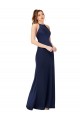 Sapphire High Neck Sleeveless Open Back Sheath Formal Evening Gown / Prom Dress / Bridesmaid Dress Townsville