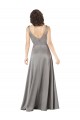 Pearl Grey V-Neck Sleeveless A-Line Formal Evening Gown / Prom Dress / Bridesmaid Dress Townsville
