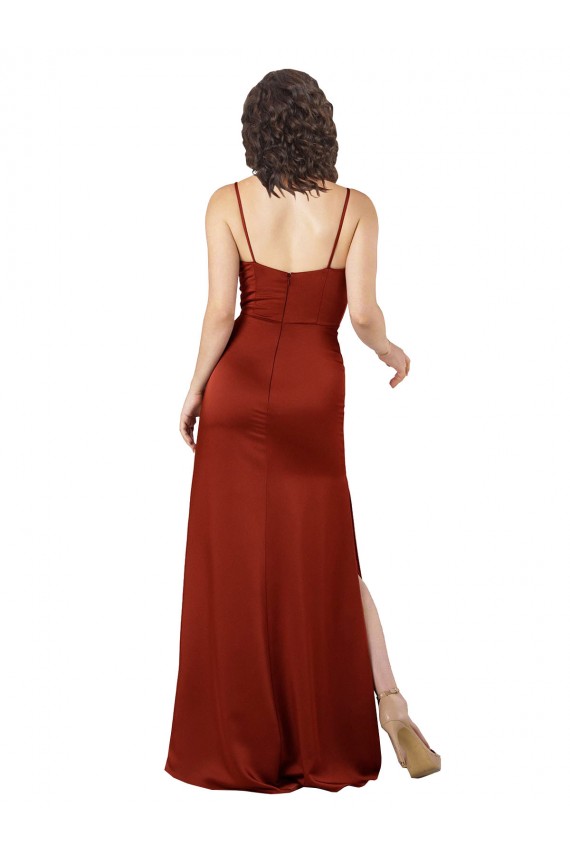 Red Square Neck Sleeveless Low Back A-Line Formal Evening Gown / Prom Dress / Bridesmaid Dress Townsville