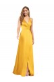 V-Neck Sleeveless Open Back Silk like Satin A-Line Formal Dress / Bridesmaid Dress Townsville