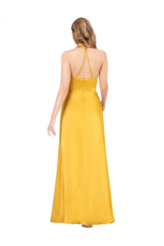 V-Neck Sleeveless Open Back Silk like Satin A-Line Formal Dress / Bridesmaid Dress Townsville