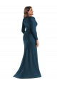Atlantic Blue V-Neck Long Sleeves Mermaid Formal Plus Size Evening Gown / Prom Dress / Bridesmaid Dress Townsville