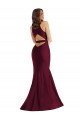 Burgundy V-Neck Sleeveless Open Back Mermaid Formal Plus Size Evening Gown / Prom Dress / Bridesmaid Dress Townsville