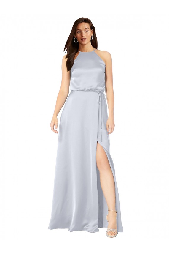 Fog Halter Neck Sleeveless Open Back A-Line Formal Evening Gown / Bridesmaid Dress Townsville
