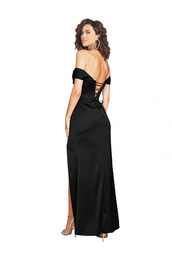 Black Sweetheart Sleeveless Low Back A-Line Black Tie Evening Gown / Prom Dress / Bridesmaid Dress Townsville