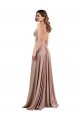 Dusty Pink V-Neck Sleeveless Low Back A-Line Black Tie Evening Gown / Prom Dress / Bridesmaid Dress Townsville
