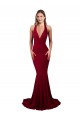 Burgundy V-Neck Sleeveless Open Back Mermaid Formal Evening Gown / Prom Dress / Bridesmaid Dress Townsville
