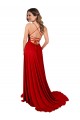Red Square Neck Sleeveless Open Back A-Line Semi Formal Evening Dress / Prom Dress / Bridesmaid Dress Townsville