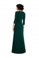 Dark Green V-Neck Long Sleeves V-Back Trumpet Formal Evening Gown / Prom Dress / Bridesmaid Dress Townsville