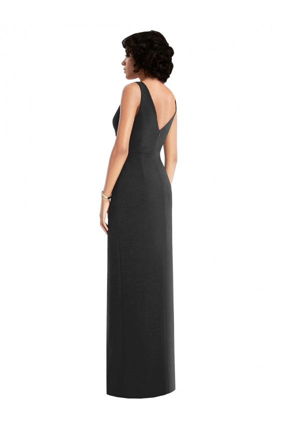 Black V-Neck Sleeveless V-Back Sheath Formal Evening Gown / Prom Dress / Bridesmaid Dress Townsville