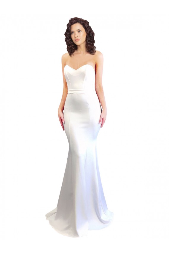 White High Neck Sleeveless Low Back Mermaid Formal Evening Gown / Prom Dress / Bridesmaid Dress Townsville