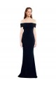 Dark Navy Off the Shoulder Sleeveless Keyhole Back Mermaid Formal Dress / Bridesmaid Dress Townsville