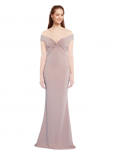 Dusty Pink V-Neck Sleeveless Keyhole Back Mermaid Formal Evening Gown / Prom Dress / Bridesmaid Dress Townsville
