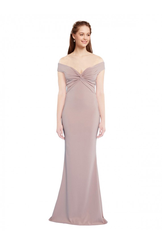 Dusty Pink V-Neck Sleeveless Keyhole Back Mermaid Formal Evening Gown / Prom Dress / Bridesmaid Dress Townsville