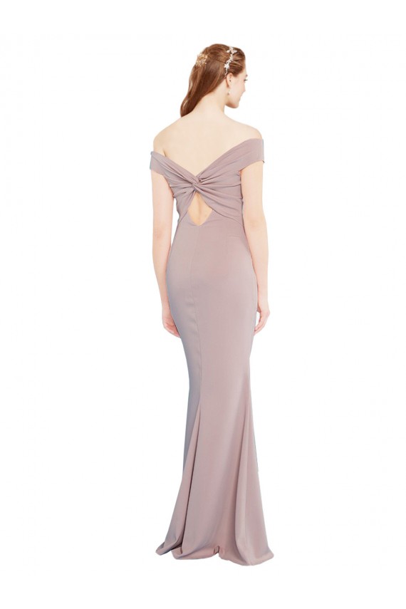 Dusty Pink V-Neck Sleeveless Keyhole Back Mermaid Formal Evening Gown / Prom Dress / Bridesmaid Dress Townsville