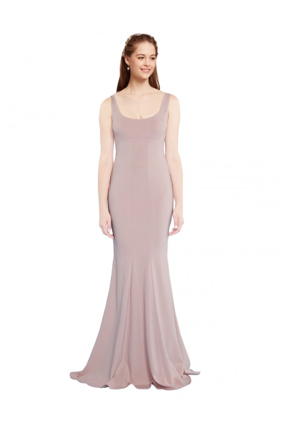 Dusty Pink Scoop Neck Cap Sleeves Mermaid Formal Evening Gown / Prom Dress / Bridesmaid Dress Townsville
