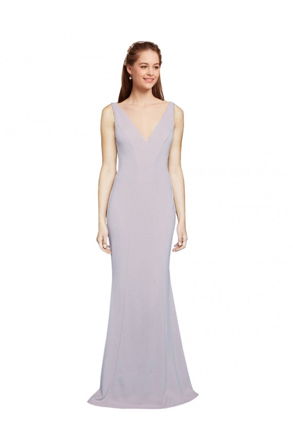 Arctic Lilac V-Neck Sleeveless Keyhole Back Mermaid Formal Evening Gown / Prom Dress / Bridesmaid Dress Townsville