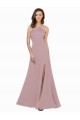 Dusty Pink High Neck Sleeveless Keyhole Back A-Line Prom Dress / Bridesmaid Dress Townsville
