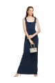 Dark Navy Scoop Neck Sleeveless Low Back Sheath Formal Evening Gown / Prom Dress / Bridesmaid Dress Townsville