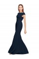 Dark Navy Boat Neck Sleeveless Open Back A-Line Formal Evening Gown / Prom Dress / Bridesmaid Dress Townsville