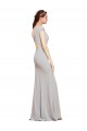 Dark Navy Boat Neck Sleeveless Open Back A-Line Formal Evening Gown / Prom Dress / Bridesmaid Dress Townsville
