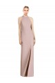 Dusty Pink Halter Neck Sleeveless Open Back Trumpet Semi Formal Evening Dress / Bridesmaid Dress Townsville