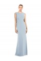 Light Sky Blue Bateau Neck Sleeveless Backless Trumpet Semi Formal Evening Dress / Prom Dress / Bridesmaid Dress Townsville