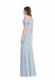 Light Sky Blue Off the Shoulder Sleeveless Trumpet Formal Dress / Bridesmaid Dress Townsville