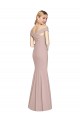 Dusty Pink Off the Shoulder Sleeveless Open Back Trumpet Semi Formal Evening Dress / Prom Dress / Bridesmaid Dress Townsville