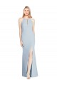 Light Sky Blue Halter Neck Sleeveless Keyhole Back Trumpet Semi Formal Evening Dress / Prom Dress / Bridesmaid Dress Townsville