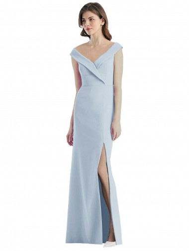 Light Sky Blue V-Neck Sleeveless A-Line Black Tie Evening Gown / Bridesmaid Dress Townsville