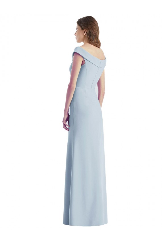 Light Sky Blue V-Neck Sleeveless A-Line Black Tie Evening Gown / Bridesmaid Dress Townsville