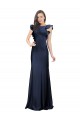 Dark Navy Bateau Neck Sleeveless Keyhole Back Mermaid Prom Dress / Bridesmaid Dress Townsville