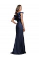 Dark Navy Bateau Neck Sleeveless Keyhole Back Mermaid Prom Dress / Bridesmaid Dress Townsville
