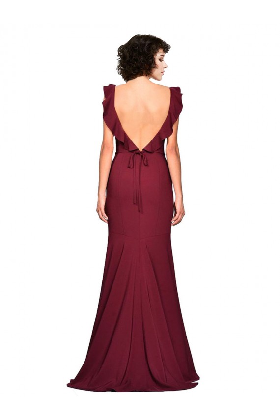 Burgundy Strapless Sleeveless Mermaid Prom Dress / Bridesmaid Dress Townsville