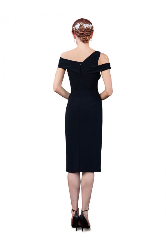 Dark Navy Off the Shoulder Sleeveless Stretch Crepe Mermaid Formal Evening Gown / Prom Dress / Bridesmaid Dress Townsville
