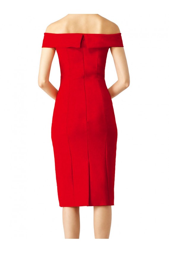 Red Off the Shoulder Sleeveless Sheath Formal Evening Gown / Prom Dress / Bridesmaid Dress Townsville