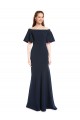 Dark Navy Off the Shoulder Short Sleeves Mermaid Bridesmaid Dress / Formal Dress Townsville