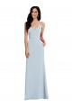 Light Sky Blue V-Neck Sleeveless V-Back Trumpet Formal Dress / Bridesmaid Dress Townsville